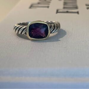 David Yurman Amethyst Cable Ring size 6.5